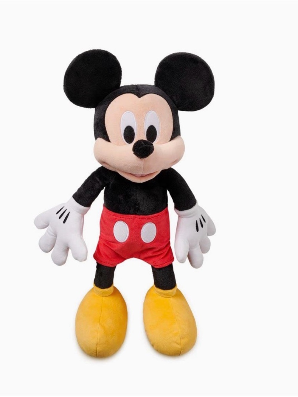 Official Disney 24’ Classic Mickey Mouse Plush Toy - Black/Red/Yellow